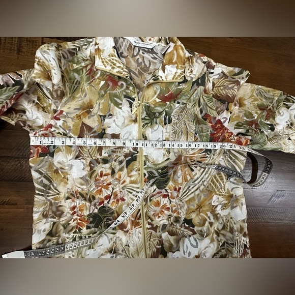 Womens Draper & Damon's Jacket Petite Medium Lightweight Tropical Print - Picture 7 of 9